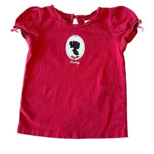 JANIE and JACK Darling Tee T-Shirt Top Shirt Girls size 2T Red RL Christmas